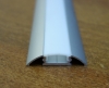 АП03. Анодированный алюминиевый накладной серебристый профиль с экраном 2,5 метра