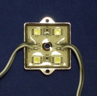 Светодиодный модуль 4 Х LED5050 белый теплый металл IP-67