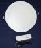 Встраиваемая диммируемая  светодиодная панель круглая диаметром 240 мм белая рамка цвет белый 6500К 1