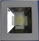 Встраиваемый квадратный светодиодный светильник с COB 110*110мм белый 4500К белая рамка 5 Вт